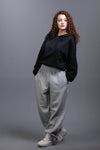 black Cozy Melton Hoodie – Oversized