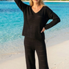 Black Knitted Cotton Beach Set | Basic Wear Club