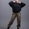 black Cozy Melton Hoodie – Oversized