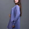 denim blue Open Knit Cardigan