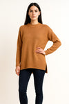 Bronze Essential Soft Knit Pullover Over Size Sweater