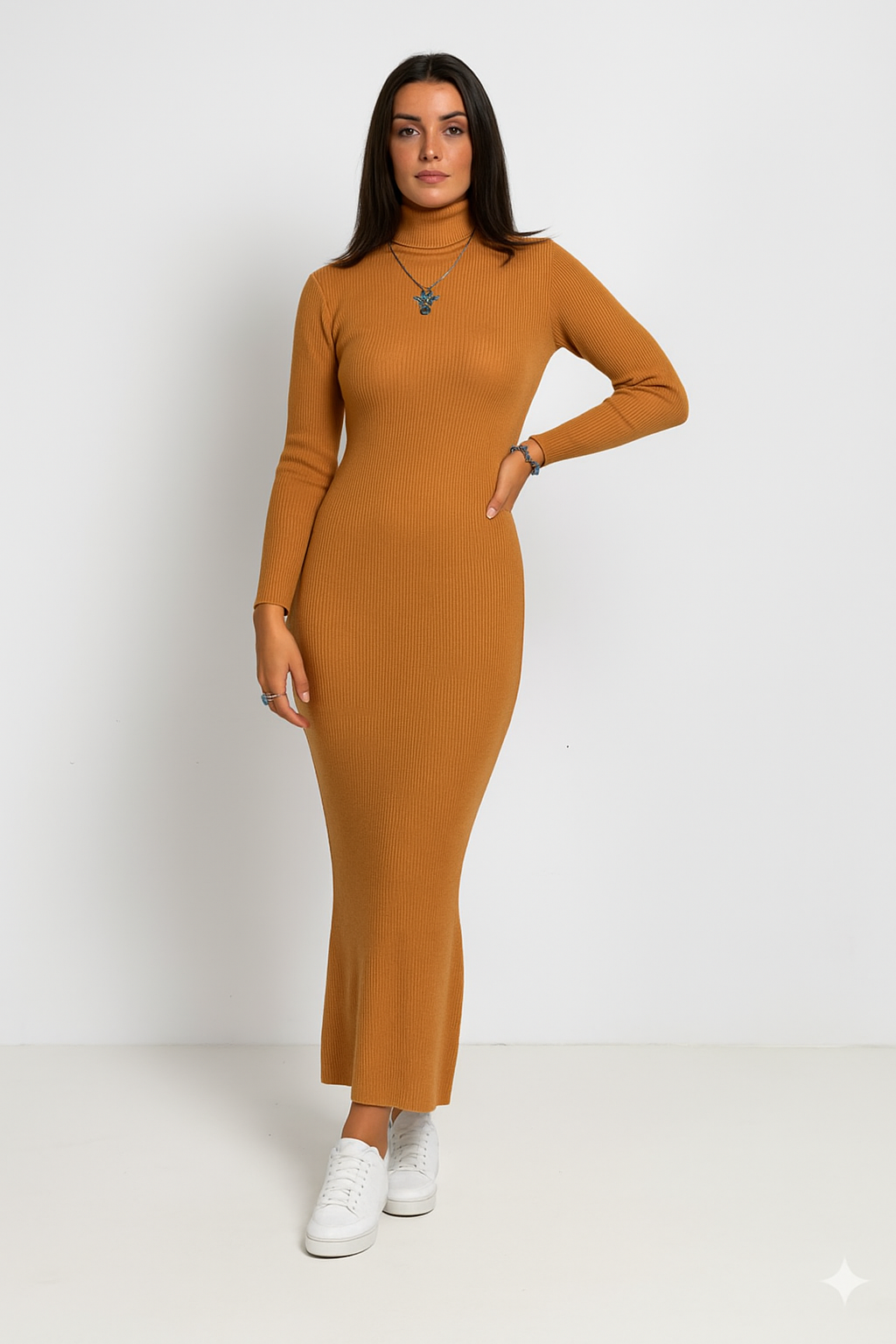 Bronze_body_cone_knit_dress
