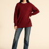 Burgundy Essential Soft Knit Pullover Over Size Sweater