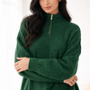 Cable Knit Quarter-Zip Sweater