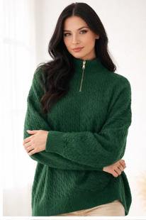 Cable Knit Quarter-Zip Sweater