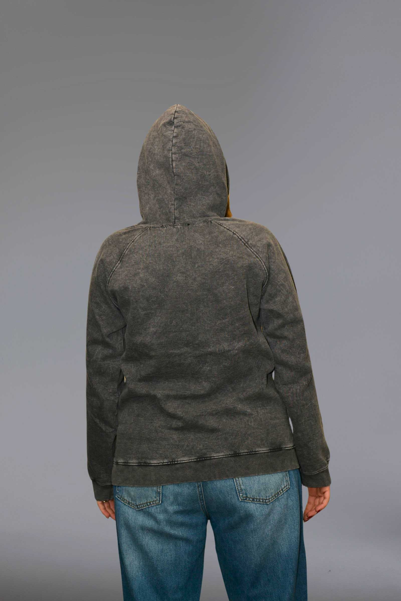 Charcoal Melton Hoodie