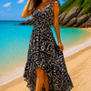 Basic Wear Club | Women's Floral Ruffle Trim High-Low dress | One Size up to 85 kg