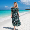 Floral Short Sleeves Maxi Dress
