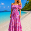 Basic Wear Club | Floral Short Sleeves Maxi Dress | Summer Dress for Women