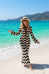 Chevron Knit Maxi Beach Dress