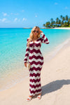 Chevron Knit Maxi Beach Dress