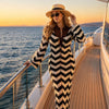 Chevron Knit Maxi Beach Dress
