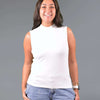 Cotton Lycra Sleeveless Top off white front