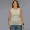 Cotton Lycra Sleeveless Top white front