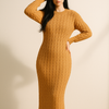 Cozy Cable Knit Bodycon Dress