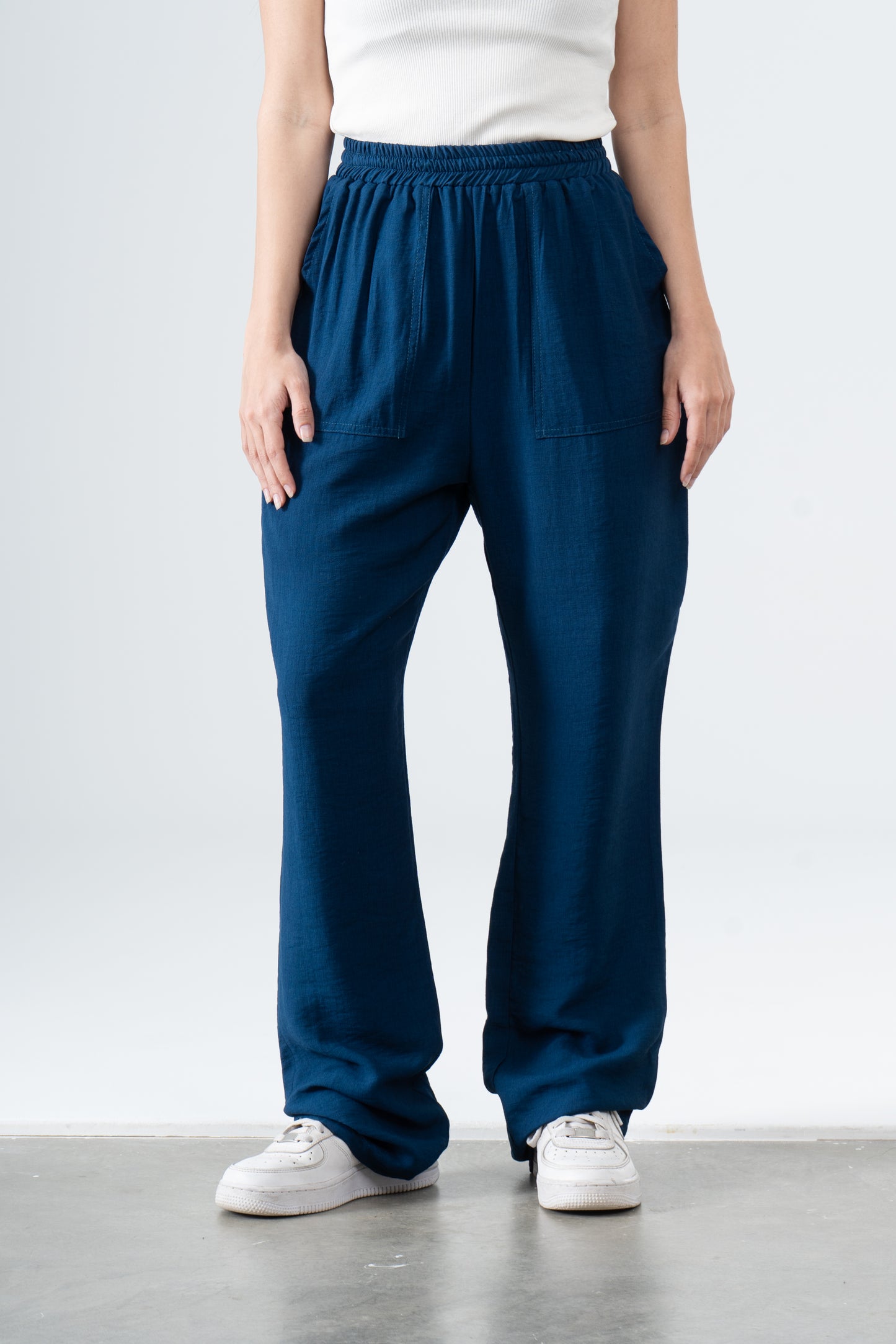 Plain linen pants