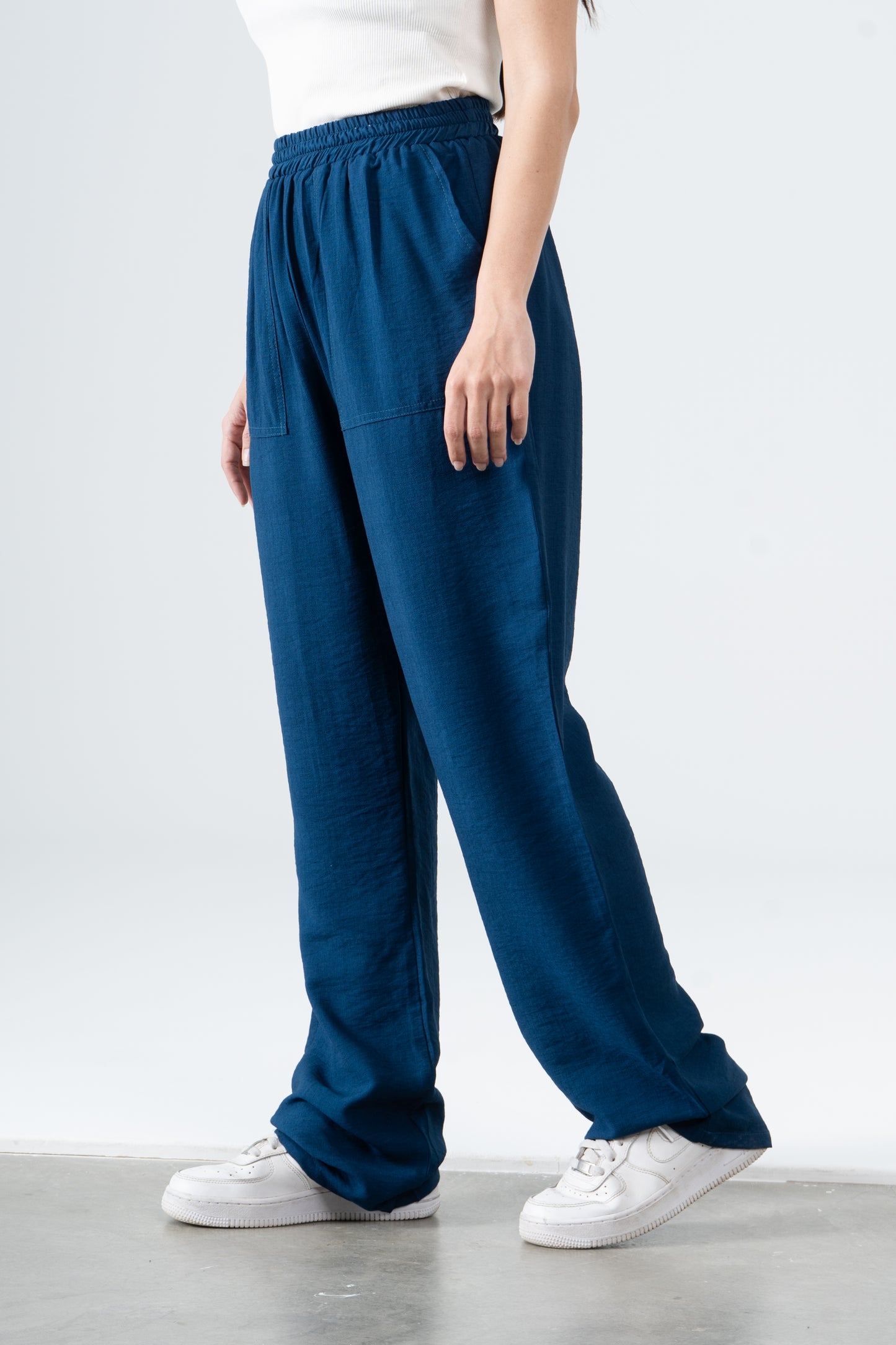 Plain linen pants