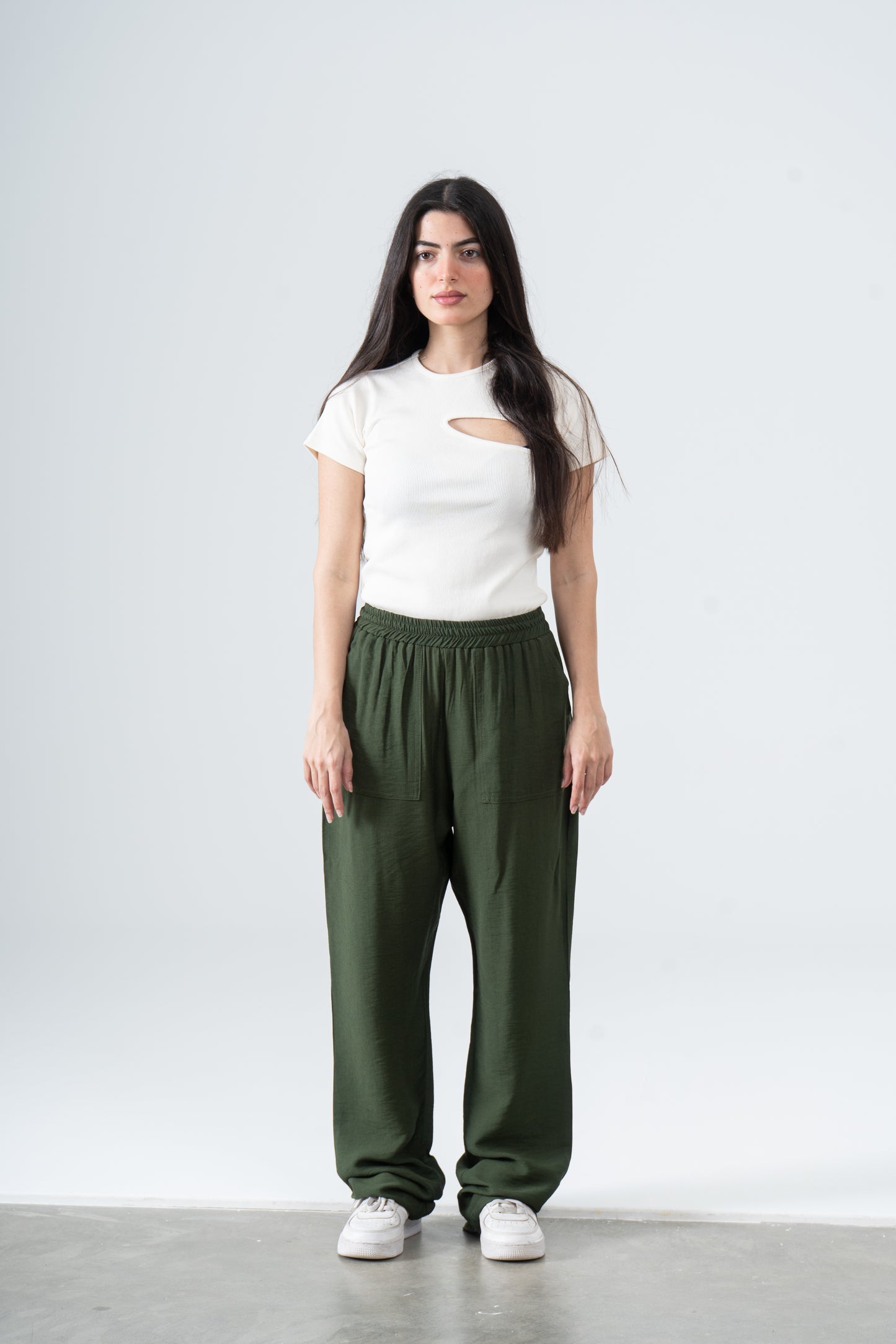 Plain linen pants