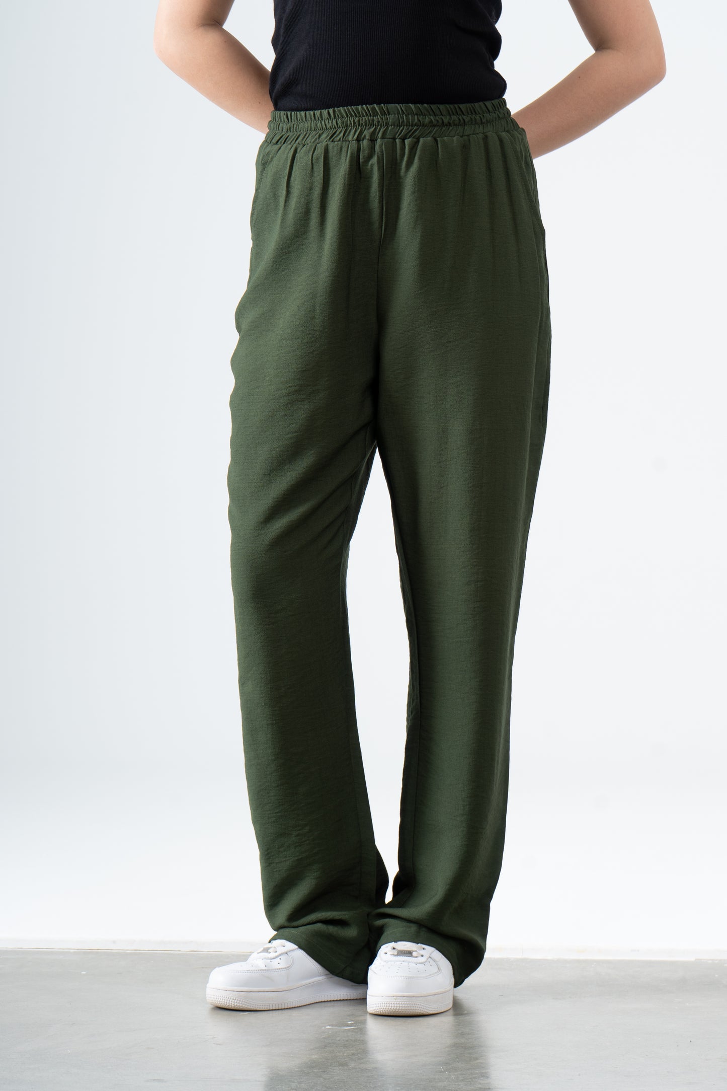 Plain linen pants