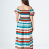 Rayon Cotton Lined Short Sleeves Dress