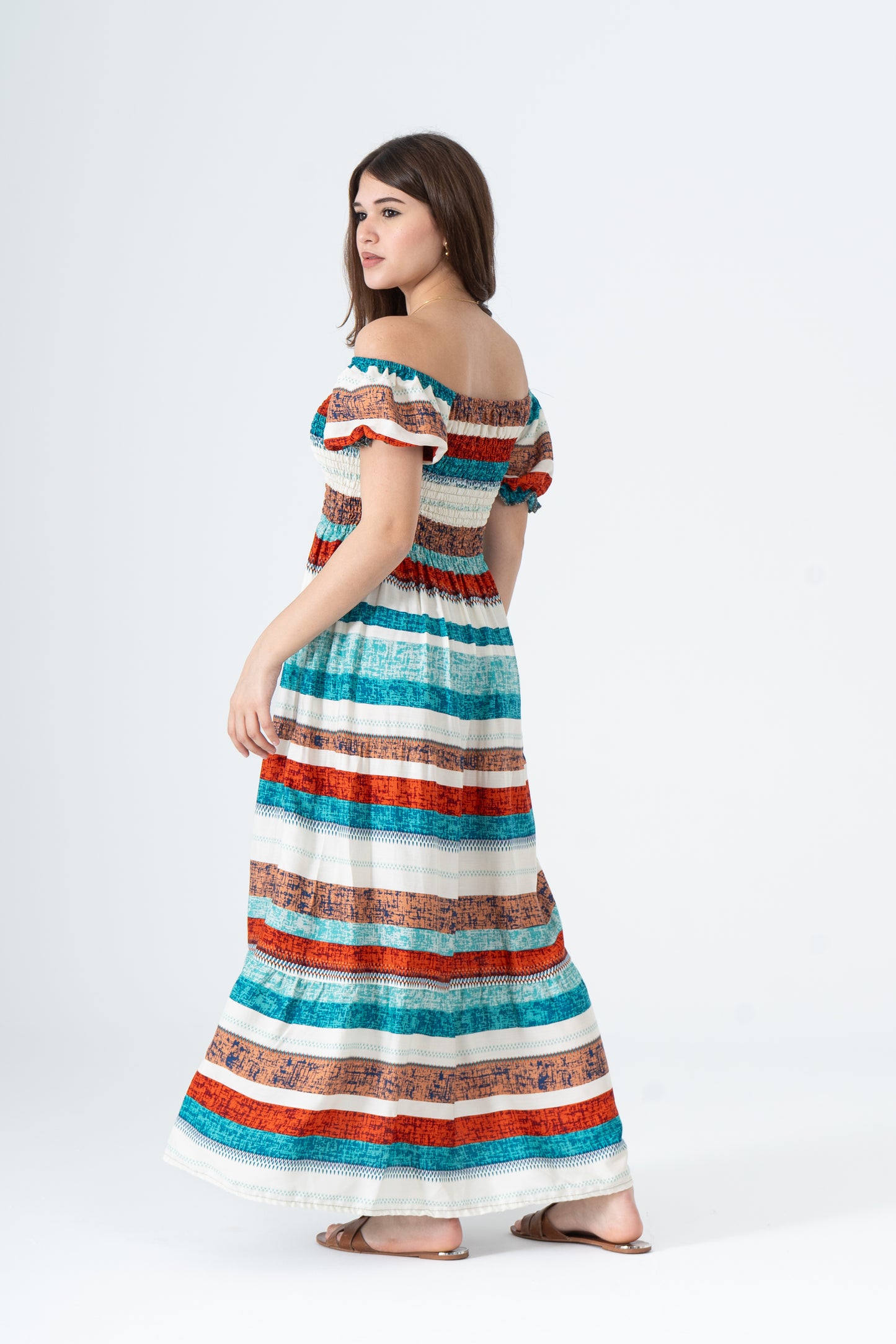 Rayon Cotton Lined Short Sleeves Dress