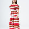 Rayon Cotton Lined Short Sleeves Dress