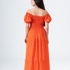 Plain Rayon Short Sleeves Maxi Dress