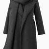 Dark gray Wool-Blend Coat 