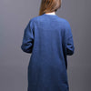 denim blue Open Knit Cardigan