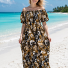 Floral Short Sleeve Maxi Dress | Basic Wear Club