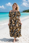 Floral Short Sleeve Maxi Dress | Basic Wear Club