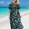 Floral Short Sleeve Maxi Dress | Basic Wear Club