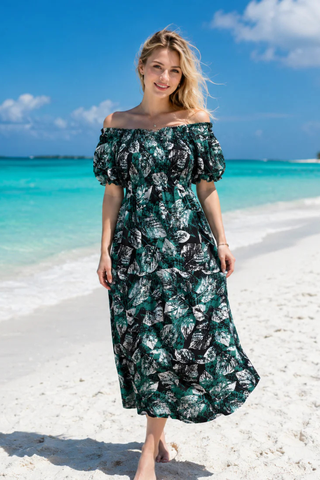 Floral Short Sleeve Maxi Dress | Basic Wear Club