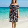 Floral Short Sleeve Mini Dress | Basic Wear Club Egypt