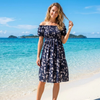 Floral Short Sleeve Mini Dress | Basic Wear Club Egypt