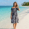 Floral Short Sleeve Mini Dress | Basic Wear Club Egypt