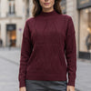 Women's Textured High-Neck Sweater