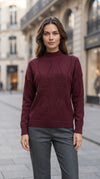 Women's Textured High-Neck Sweater