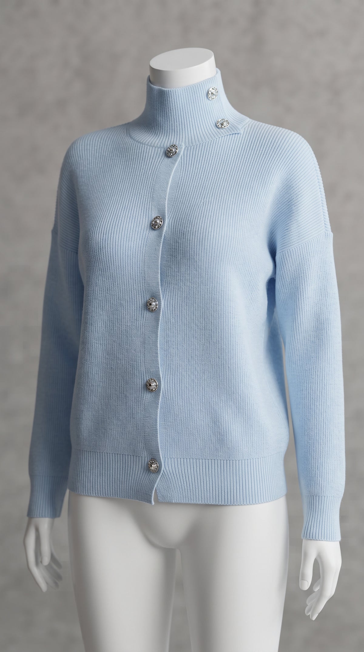 Basic Wear Club | Women's Button-Down High-Neck Sweater | Winter | Up to 90K