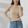 Basic Long Sleeves Ribbed Knit Top – Comfortable and Chic
