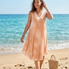 Basic Wear Club | Women's Loose Fit Gradient V-Neck Sundress | One Size (Fits Up to 100 KG)