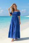 Basic Wear Club | Embroidered Cotton Maxi Dress | Summer Dress for Women
