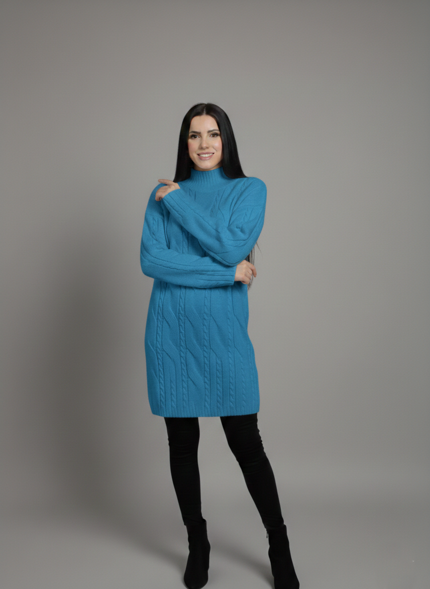 Cable Knit Turtleneck Sweater