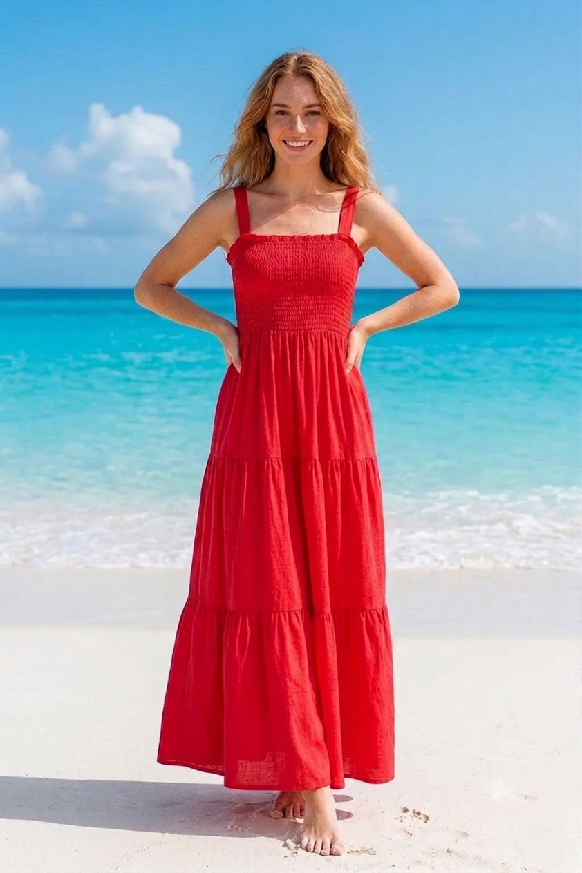 Basic Wear Club | Plain Rayon Sleeveless Maxi Dress | Summer Dress for Women