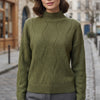 Women's Textured High-Neck Sweater