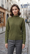 Basic Wear Club | Women's Textured High-Neck Sweater | Winter | Up to 90K