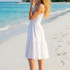 Basic Wear Club | Embroidered Cotton Sleeveless Mini Dress | Summer Beach Dress for Women