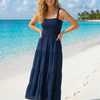 Basic Wear Club | Plain Rayon Sleeveless Maxi Dress | Summer Dress for Women
