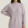 Wide Sleeve Ribbed Knit Sweater with colure