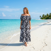 Floral Short Sleeves Maxi Dress